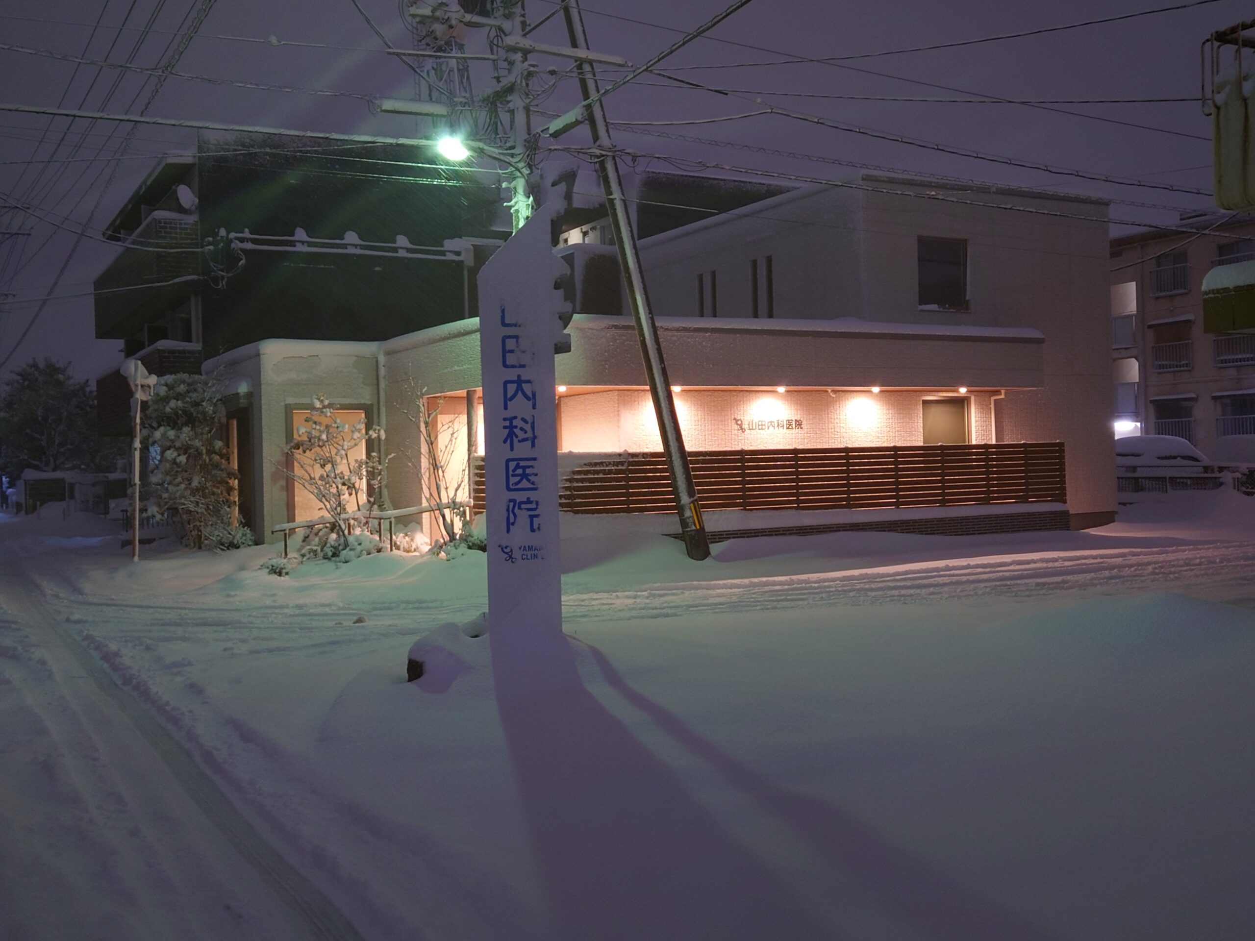 雪が降る町